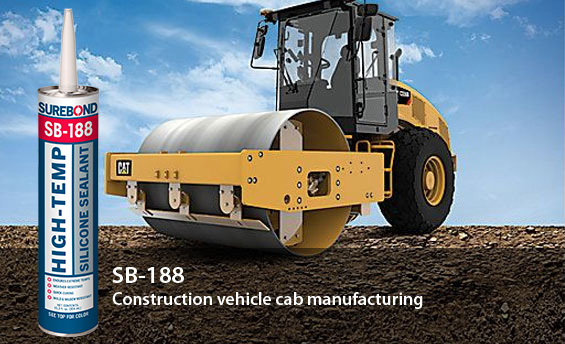 SB-188 High-Temp Silicone Sealant: Construction vehicle cab manufacturing